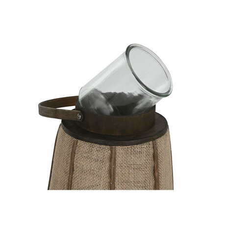 Kaarshouder Home ESPRIT Natuurlijk Jute Bamboe 30,5 x 30,5 x 56,5 cm 4