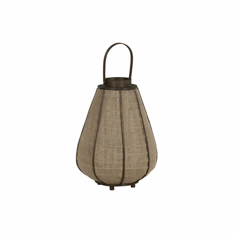 Kaarshouder Home ESPRIT Natuurlijk Jute Bamboe 36 x 36 x 48,5 cm 1