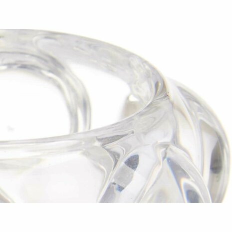 Kaarshouder Microbolletjes Transparant Kristal 8,4 x 9 x 8,4 cm (12 Stuks) 4