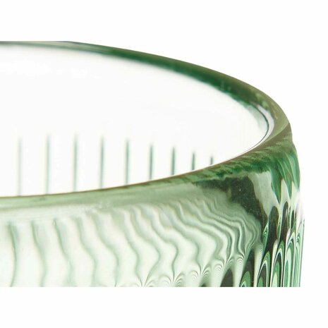 Kaarshouder Strepen Groen Kristal 7,5 x 7,8 x 7,5 cm (12 Stuks) 4