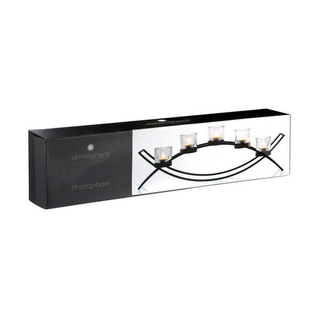 Kaarshouder Atmosphera Tealight Metaal (55 x 13,5 x 9 cm) 2