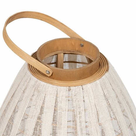 Lantaarn Beige Natuurlijk Bamboe Kristal 36 x 36 x 56 cm 4