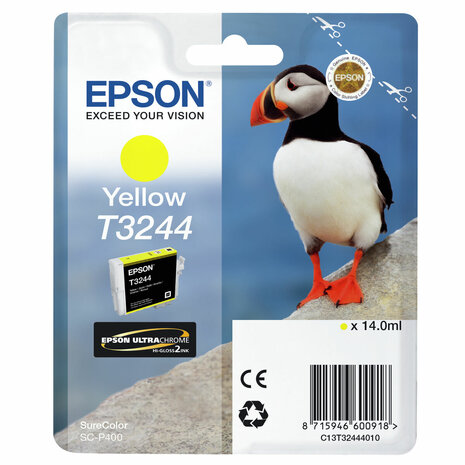 Originele inktcartridge Epson T3244 Yellow Geel Zwart 1