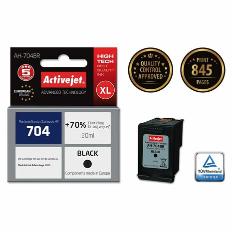 Originele inktcartridge Activejet AH-704BR Zwart 2