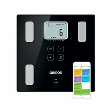 Digitale Personenweegschaal Omron HBF-222T-EBK Zwart 34 x 32 x 8 cm 3