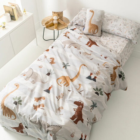 Dekbedovertrek set HappyFriday Moshi Moshi Dino Family Multicolour 2 Onderdelen 2