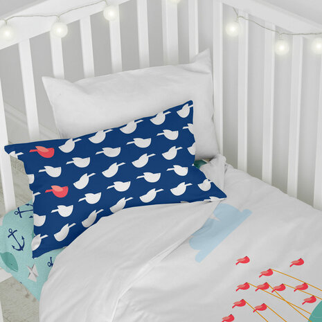 Dekbedovertrek set HappyFriday Moshi Moshi Whale Multicolour Wieg voor baby&apos;s 2 Onderdelen 3