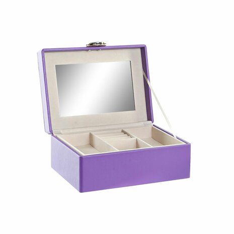 Juwelenkistje DKD Home Decor Lila Hout MDF 17 x 13 x 8,5 cm 2