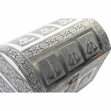 Juwelenkistje DKD Home Decor Groen Zilverkleurig Hout Aluminium 25 x 15 x 18 cm 2