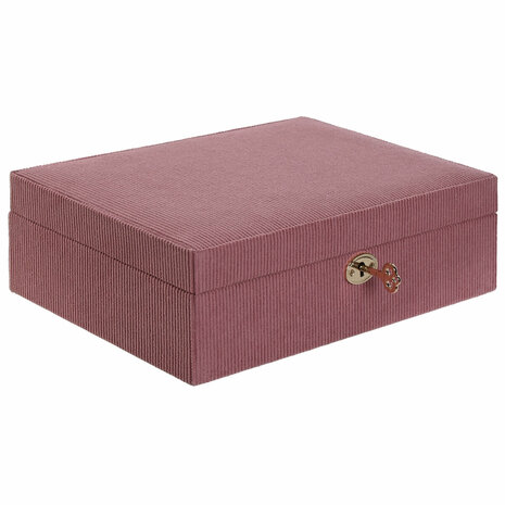 Juwelenkistje Home ESPRIT Crème Magenta 27 x 19 x 9 cm 3