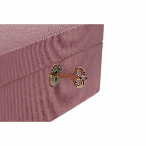 Juwelenkistje Home ESPRIT Crème Magenta 27 x 19 x 9 cm 4