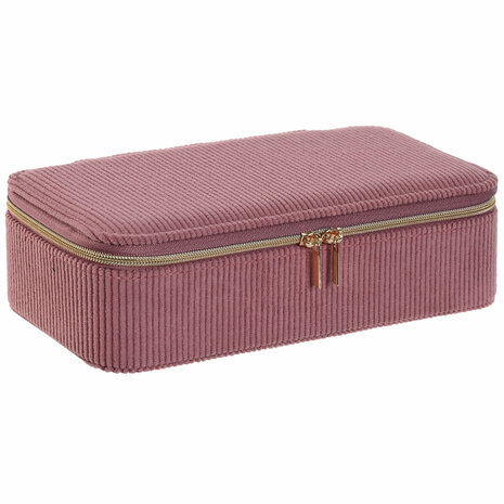 Juwelenkistje Home ESPRIT Crème Magenta 20,5 x 10 x 6 cm (2 Onderdelen) 3