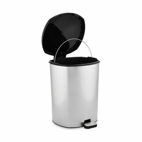 Pedaalemmer Zilverkleurig Plastic 11 L (6 Stuks) 3