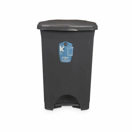 Pedaalemmer Antraciet Plastic 50 L (3 Stuks) 3