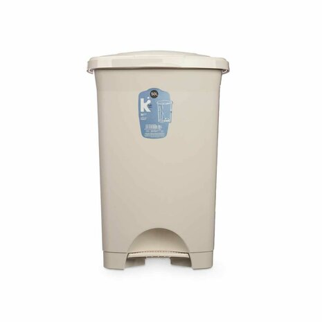 Pedaalemmer Beige Plastic 50 L (3 Stuks) 3