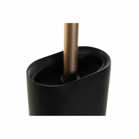 Toiletborstel DKD Home Decor Zwart Gouden Hars 10 x 6 x 40 cm 2