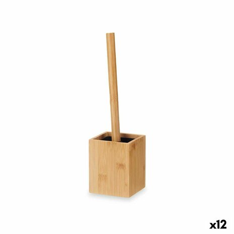 Toiletborstel Bamboe Plastic 10 x 36 x 10 cm (12 Stuks) 1