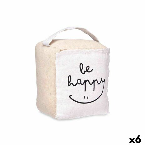 Deurstopper Be Happy Kubus 16 x 19 x 14,5 cm (6 Stuks) 1