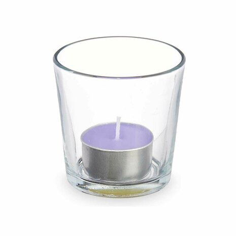 Geurkaars 7 x 7 x 7 cm (12 Stuks) Glas Lavendel 2