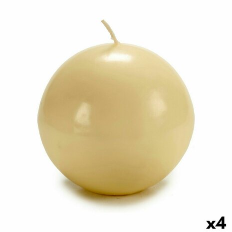 Kaars Crème Was 10 x 10 x 10 cm (4 Stuks) 1