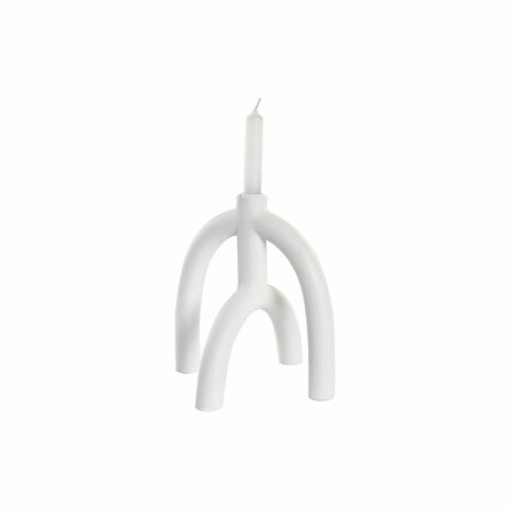 Kandelaar DKD Home Decor Scandi 21,5 x 21,5 x 23 cm Wit Hars 2