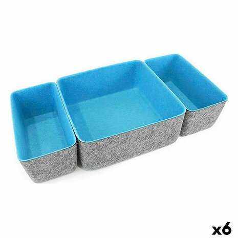 Mandenset Confortime 3 Onderdelen Vilt (3 Onderdelen) (6 Stuks) 1