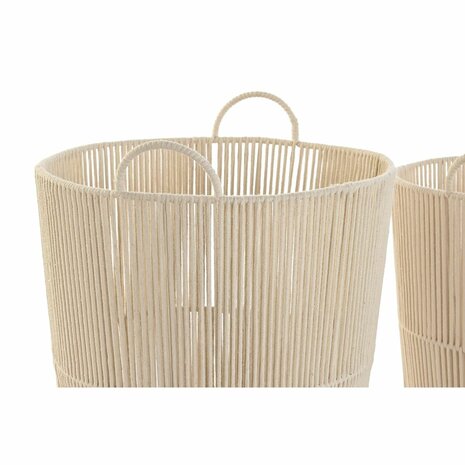 Mandenset DKD Home Decor Beige Metaal 42 x 42 x 51 cm 3 Onderdelen 2
