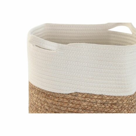 Decoratieve Mand DKD Home Decor Wit Natuurlijke Vezel 36 x 36 x 52 cm 4