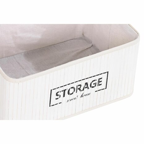 Mandenset DKD Home Decor Wit Bamboe 40 x 30 x 46 cm (5 Onderdelen) 2