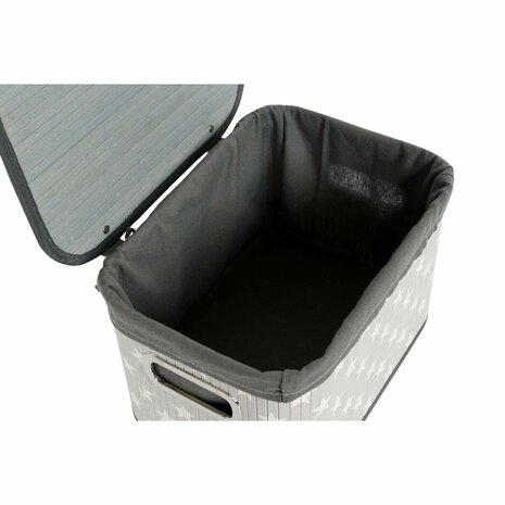 Mandenset DKD Home Decor Wit Grijs Bamboe Hout MDF Sterren 51 x 35 x 33 cm 3