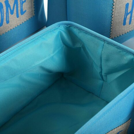Mandenset Versa Home Blauw Textiel (30 x 40 x 45 cm) (6 Onderdelen) 2