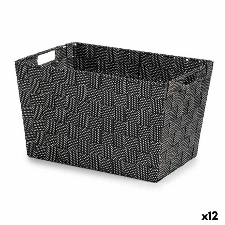Mand Zwart Stof 25 x 20 x 35 cm (12 Stuks) 1