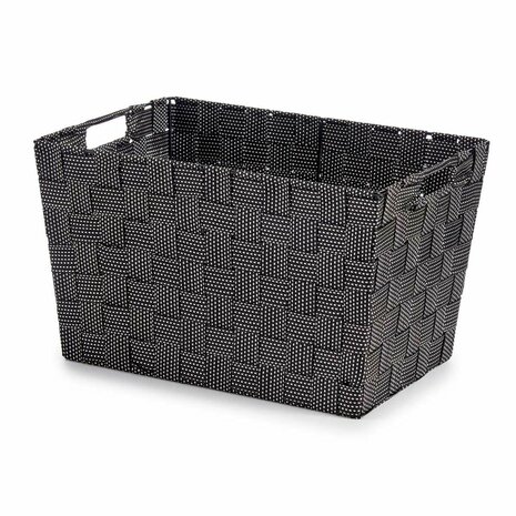 Mand Zwart Stof 25 x 20 x 35 cm (12 Stuks) 2