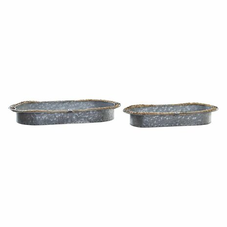 Tafeldecoratie DKD Home Decor Grijs Bruin Ijzer Vezel (51 x 26 x 7 cm) 1