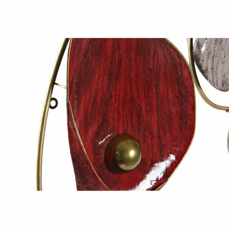 Wanddecoratie DKD Home Decor Rood Zwart Gouden Metaal (123 x 10 x 65 cm) 2