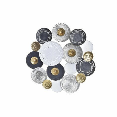 Wanddecoratie DKD Home Decor Multicolour Bol 80 x 4,5 x 80 cm Stads 1