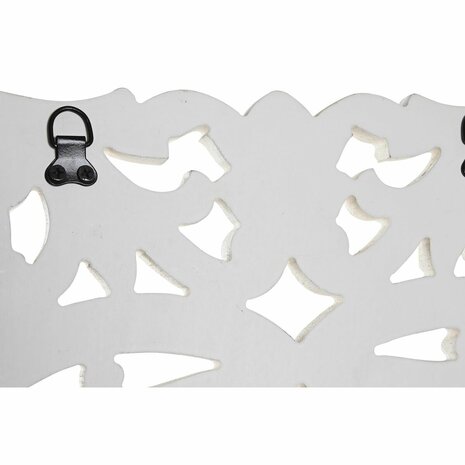 Wanddecoratie DKD Home Decor Spiegel Wit Hout MDF (90 x 1,5 x 90 cm) 2