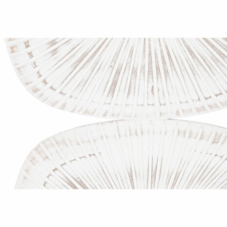 Wanddecoratie Home ESPRIT Wit Modern Verouderde afwerking 89 x 2,5 x 89 cm 3