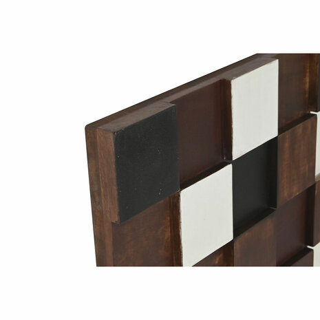 Wanddecoratie Home ESPRIT Wit Zwart Natuurlijk Modern 90 x 4 x 90 cm 2