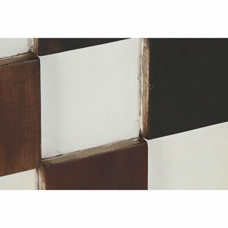 Wanddecoratie Home ESPRIT Wit Zwart Natuurlijk Modern 90 x 4 x 90 cm 3