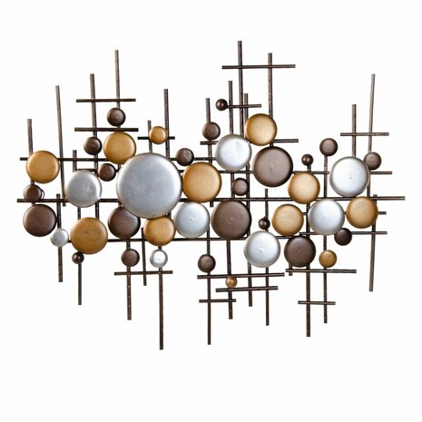Wanddecoratie 91,5 x 4,5 x 72 cm Gouden Metaal Zilver 1