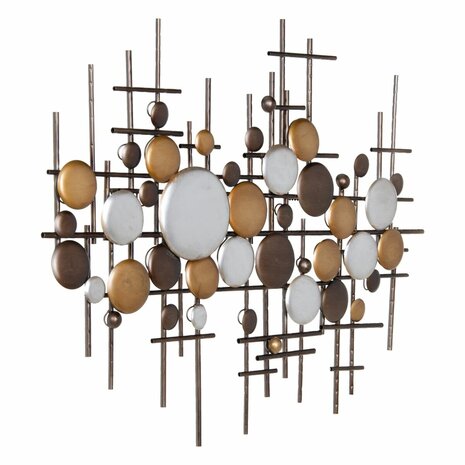 Wanddecoratie 91,5 x 4,5 x 72 cm Gouden Metaal Zilver 2