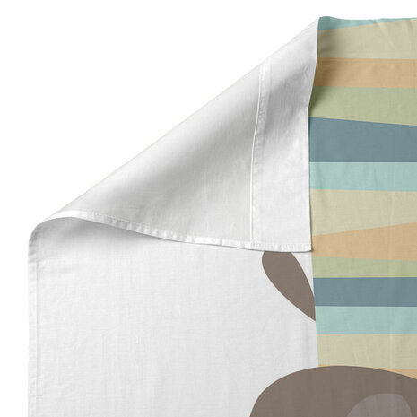 Beddengoedset HappyFriday Moshi Moshi Rabbit family Multicolour Wieg voor baby&apos;s 2 Onderdelen 6