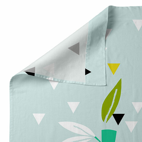 Beddengoedset HappyFriday Moshi Moshi Panda garden blue Blauw Wieg voor baby&apos;s 2 Onderdelen 5