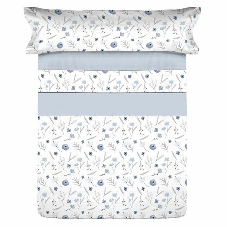 Beddengoedset Tejidos Reina Blauw Bed van 150 1