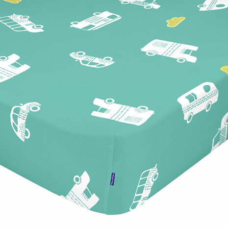 Onderlaken HappyFriday MOSHI MOSHI Groen Multicolour 60 x 120 x 14 cm 1
