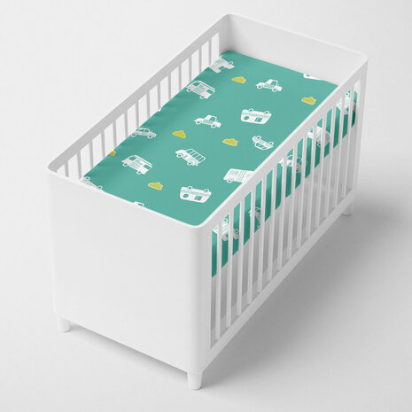 Onderlaken HappyFriday MOSHI MOSHI Groen Multicolour 70 x 140 x 14 cm 4