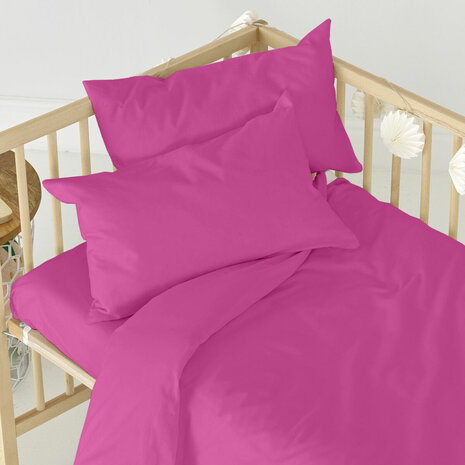 Onderlaken HappyFriday BASIC KIDS Fuchsia 70 x 140 x 14 cm 3