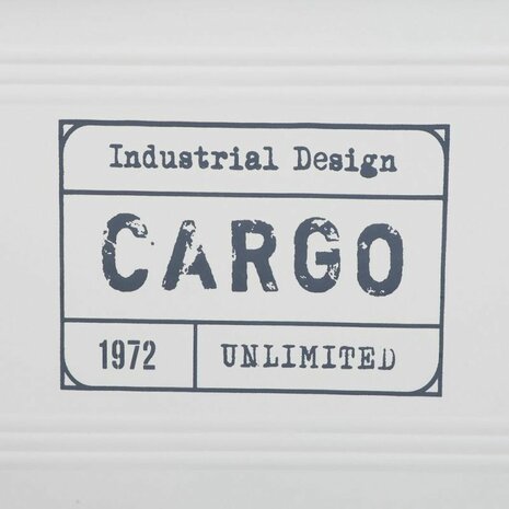 Koffer Alexandra House Living Cargo Wit Industriële hennep Metaal Sparrenhout 38 x 60 x 33 cm 8