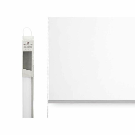 Rolgordijn Wit Stof Plastic 120 x 180 cm (6 Stuks) 3